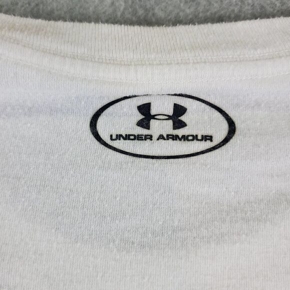Under Armour Shirt Mens XL White Grid Loose Fit Heatgear - Picture 6 of 7